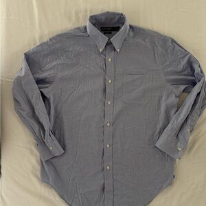 Ralph Lauren Men’s Classic Fit Non-Iron 16, 32/33 Blue Button-Down Dress Shirt